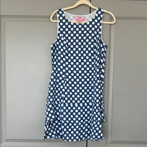 Island Company Tiered Linen Polka Dot Mini Dress